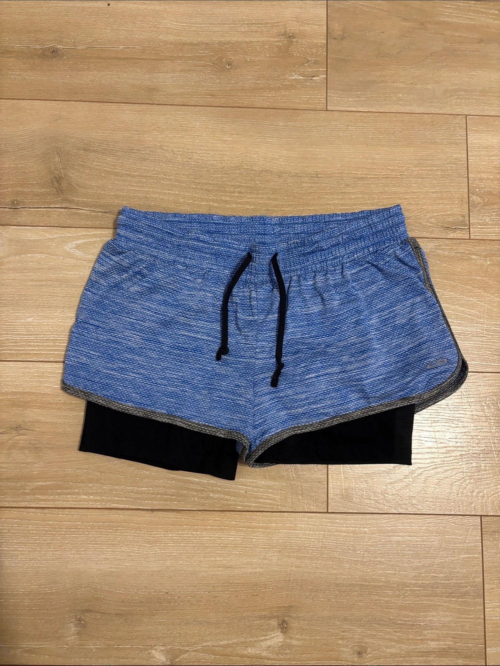 Champion Blue Layered Athletic Shorts with Black Inner Liner Size Small